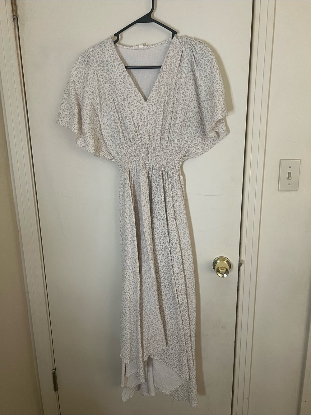 Grade & Gather Light Floral V-Neck Maxi Dress
